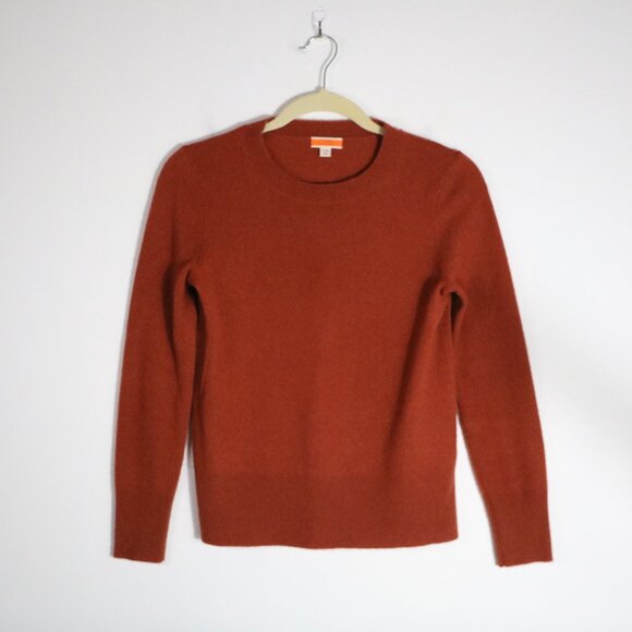 J Crew Cashmere Classic Fit Crewneck Sweater Womens XXS Brown Preppy Neutral - Picture 1 of 6